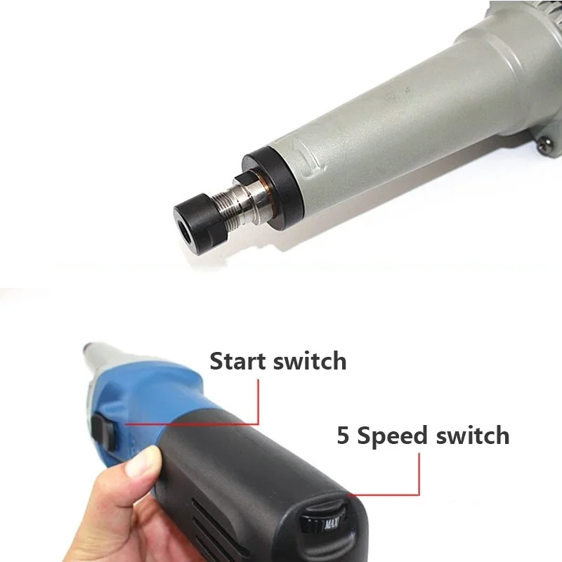 Electric Grinding Head Handheld Small Straight Grinder Electric Polishing Machine jade carving and polishing Electric Tool