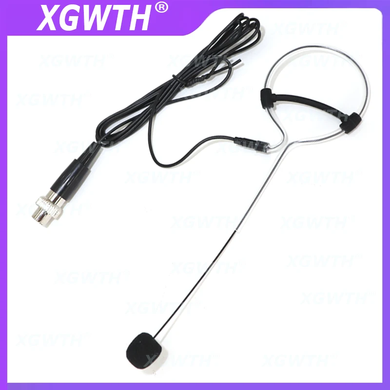 Headset Microphone Single Earset Over Ear Hanging Condenser Headworn Mic for MiPro Wireless Radio System Beltpack Mini XLR 4Pin