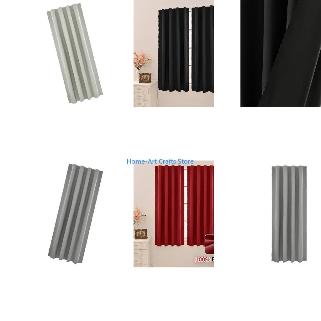 Y3NA Thick Polyester Room Darkening Curtain Energys Saving Noise Reductions Designs