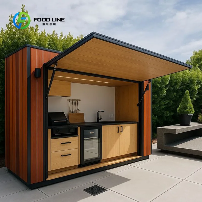 Custom Outdoor Kitchen Modular Stainless Steel BBQ Island Patio Cooking Station Gas Charcoal Garden Countertop
