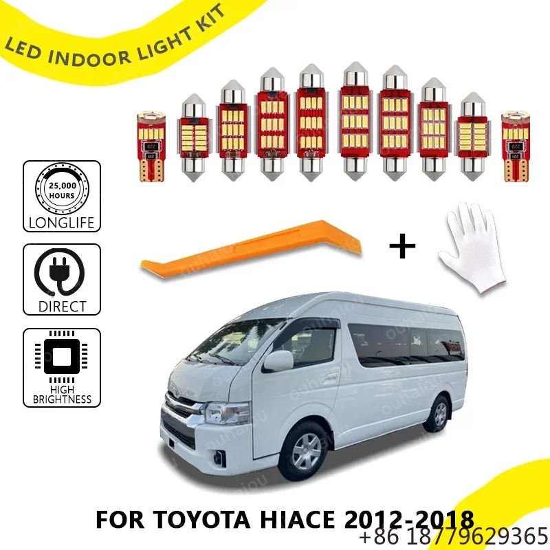 10Pcs Interior LED Canbus Vehicle Bulb Indoor Dome Map Reading Trunk Light No Error Auto Lamp Kit Van Fitment 2012-2018