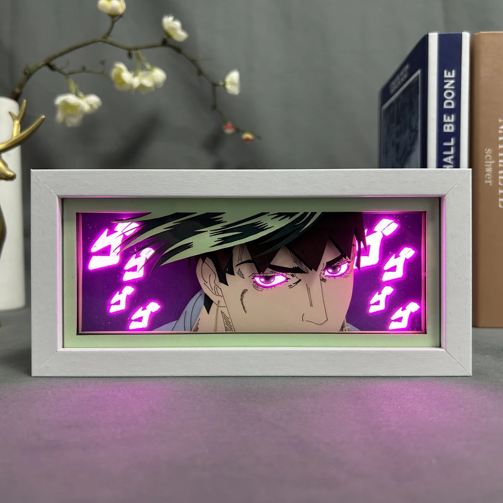 Anime Led Light Box Jojo's Bizarre Adventure Rohan For Gaming Room Decor Manga Figures Desk Lamp Night Lamp For Children Gifts