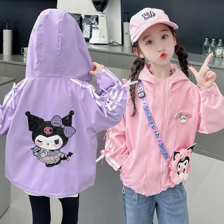 معطف سانريو كورومي ماي ميلودي بأكمام طويلة للأطفال لفترة الربيع والخريف سترة كارتونية للطلاب سترات كاوليا الجنوبية #1