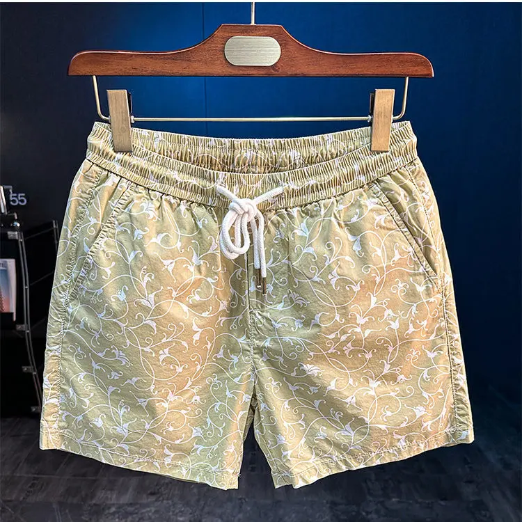 Summer New Casual Shorts Men's Thin Sport Beach Pants Loose Couple Three Four Short Pants Fashionable Urban Style Polyester F...