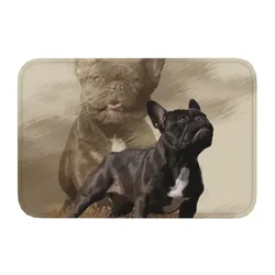 Personalized Cool French Bulldog Doormat Mat Anti-Slip Pet Dog Bathroom Kitchen Bedroom Rug Carpet 40*60cm
