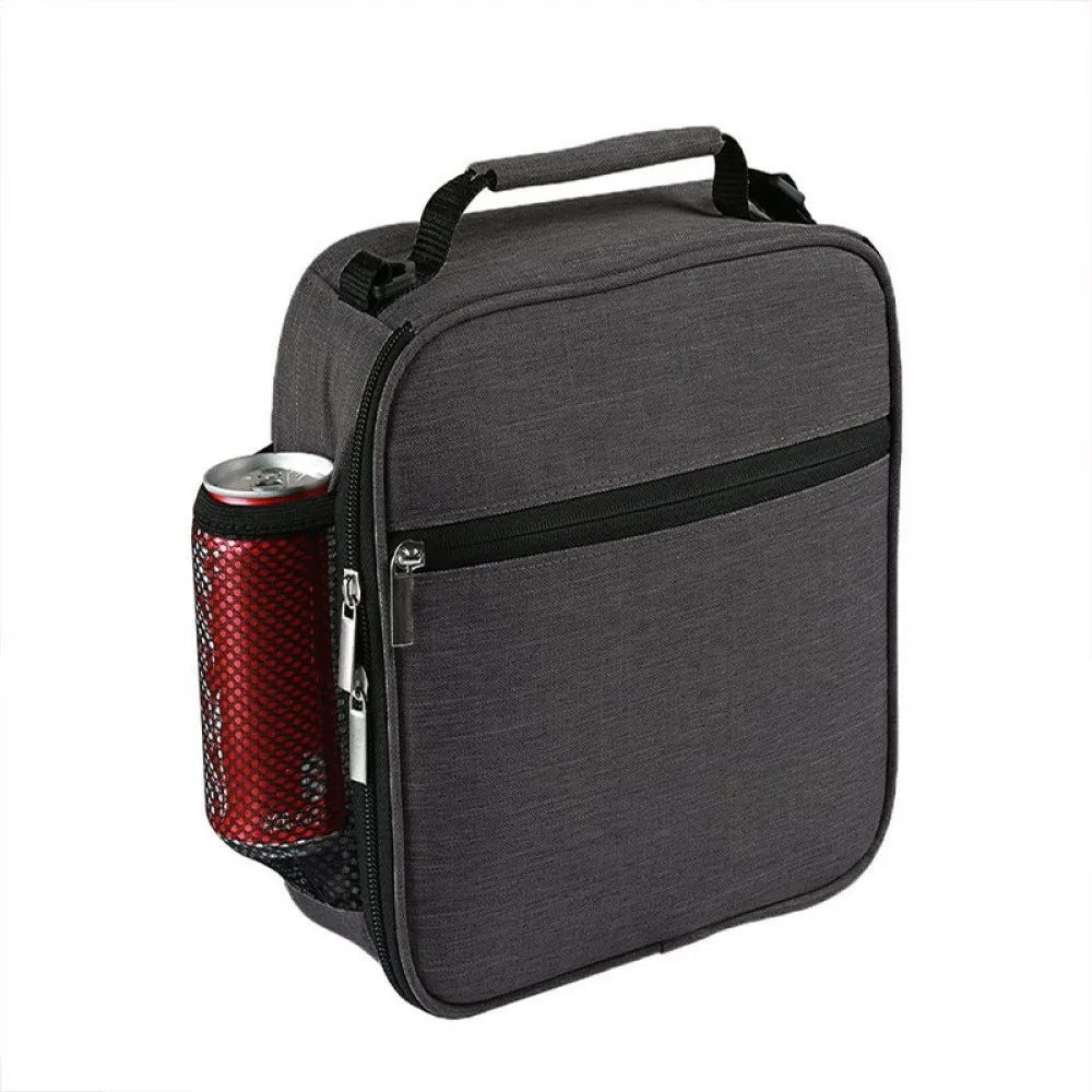 Portable Insulated Lunch Bag, Outdoor Picnic Cooler Bag, Lunch Bag with Cup Holder, Portable Lunch Box Insulated Bag for Student