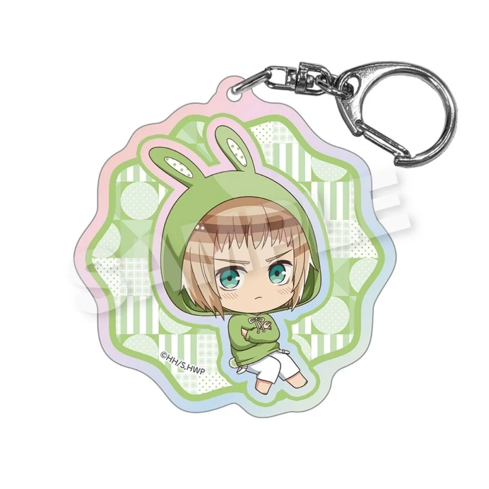 Anime Hetalia Switzerland Vash Zwingli Key Chain Cute Green Bunny