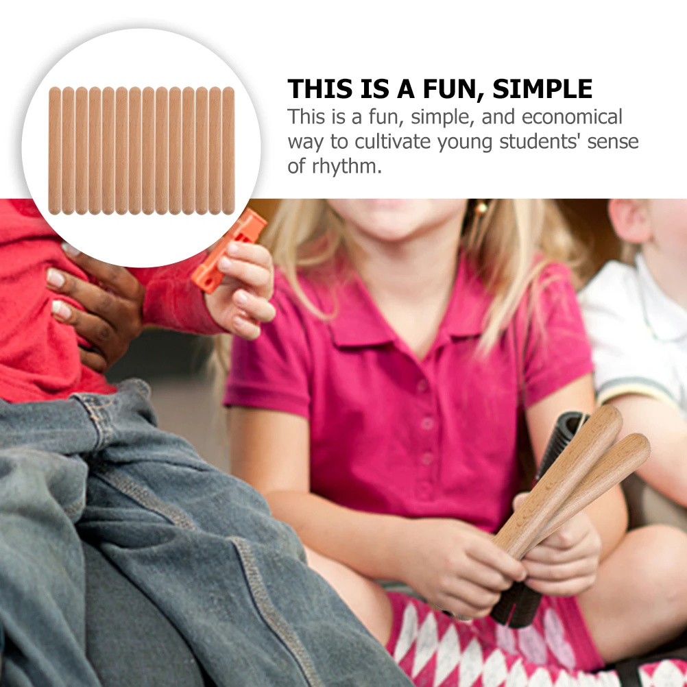 

20pcs Musical Instruments Wooden Material Toy For Rhythm Beating Stick For Kids Children Early Education
