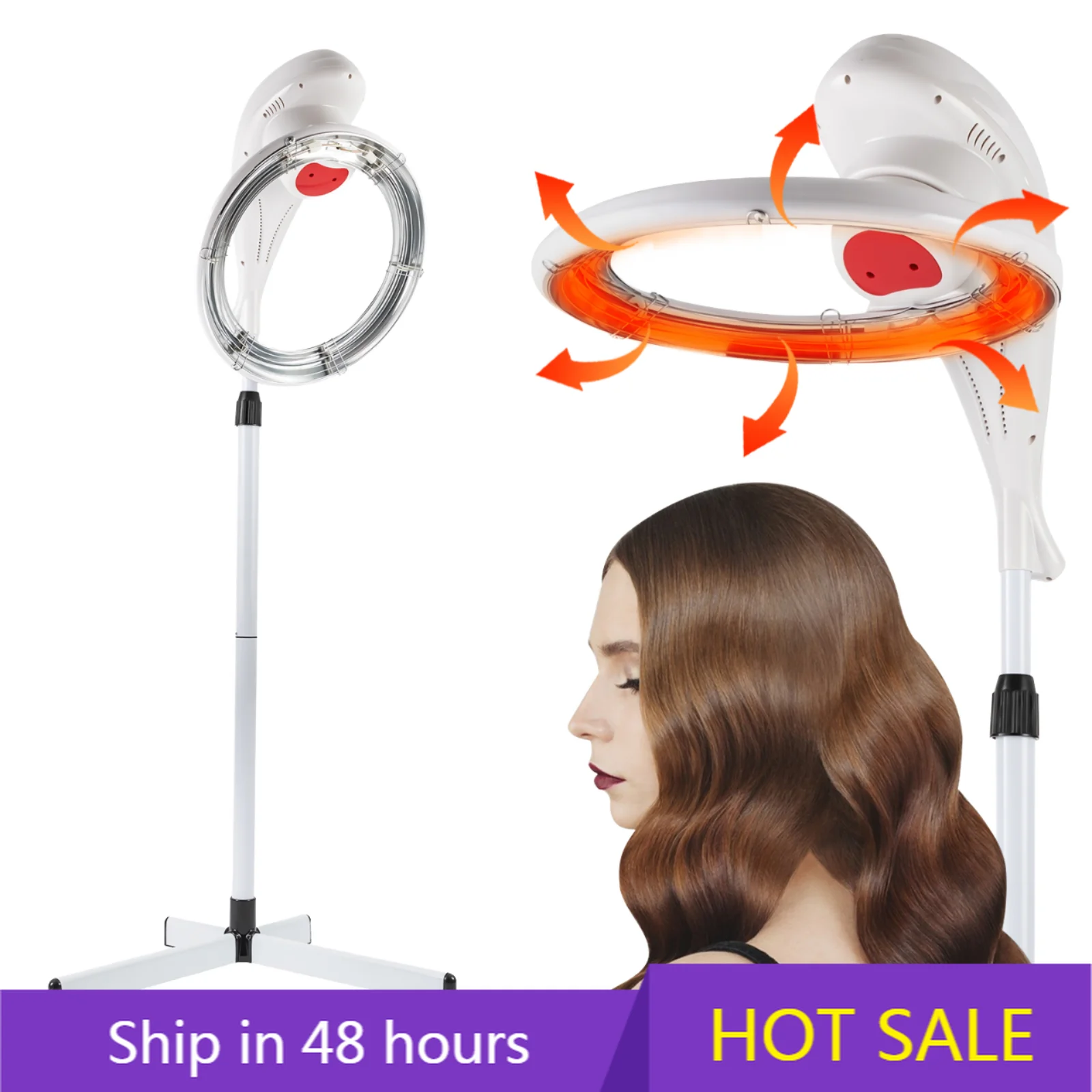 

YTYIN Professional Barbershop Hair Dryer Stand Salon Rotary Heater Accelerator Hair Color Processor Dyeing Perm Hair Treatment