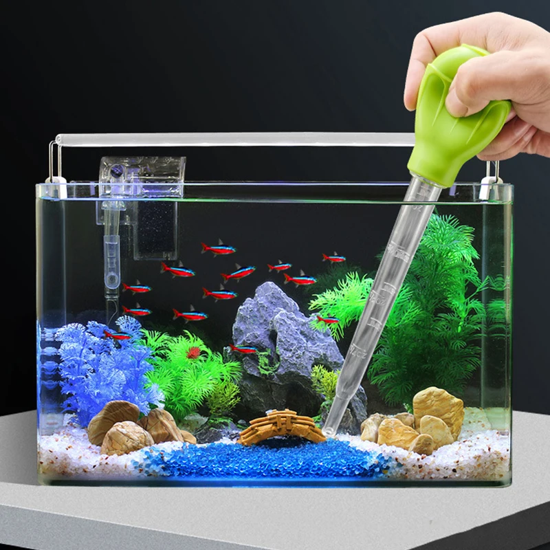 Manual Aquarium Pipette Fish Tank Siphon Pump Water Changer Aquarium Clean Pipette Dropper Waste Remover