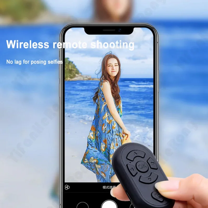 

Universal Remote Control Wireless Selfie Video Controller Bluetooth Button Rechargeable Type-C for Android Ios Compatible Remote