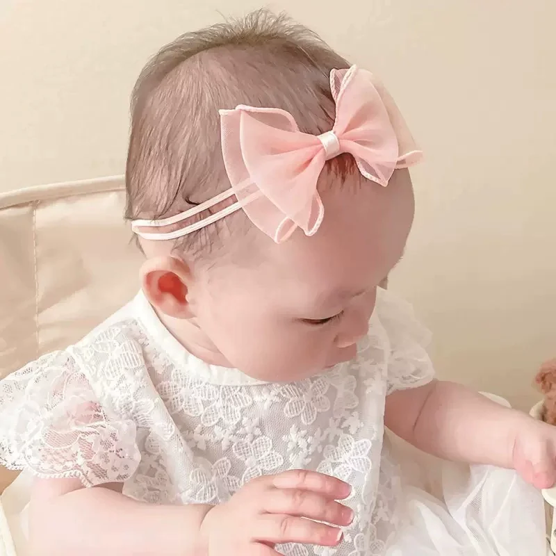 子供シフォン妖精ヘアヘッドバンド女の赤ちゃんヘアアクセサリー写真撮影親子帽子