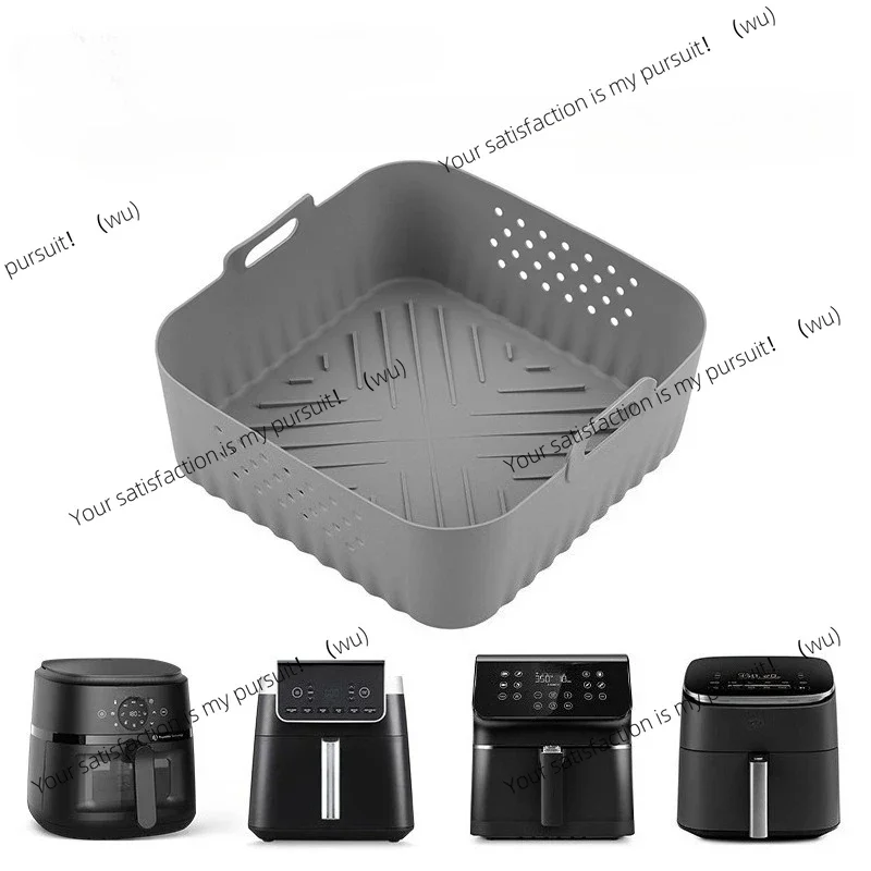 صينية قالب مقلاة هوائية من السيليكون لـ COSORI Cecotec 5.5L، 6L حاويات سلة مربعة قابلة لإعادة الاستخدام أواني فرن الميكروويف #1