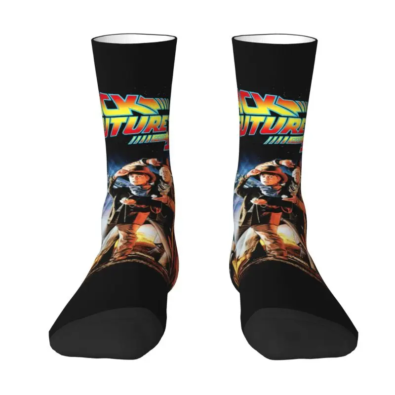 

Fashion Print Movies Race Cars Back To The Future Socks for Men Women Stretch Summer Autumn Winter Crew Socks