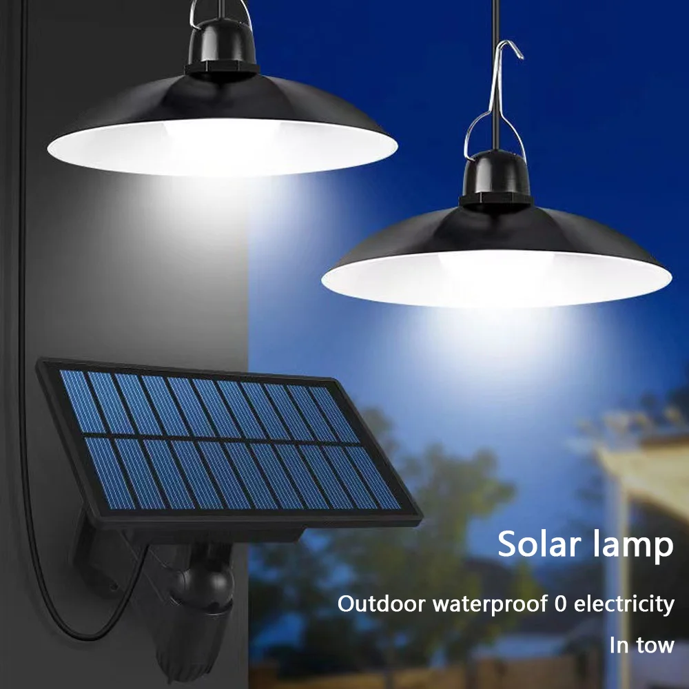 

Split solar light household indoor outdoor garden light camping tent chandelier light control one tow two waterproof light