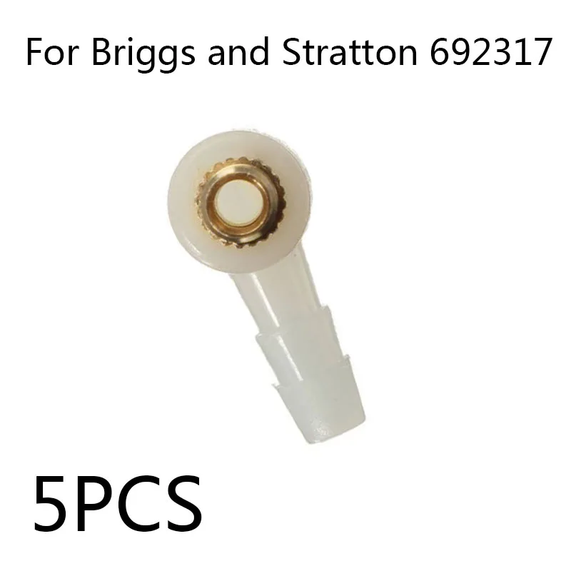 Carburetor Fuel Hose Connector 5 Pack for 692317 Compatible with Small Engine Carburetors Used in Tillers and Air Compressors