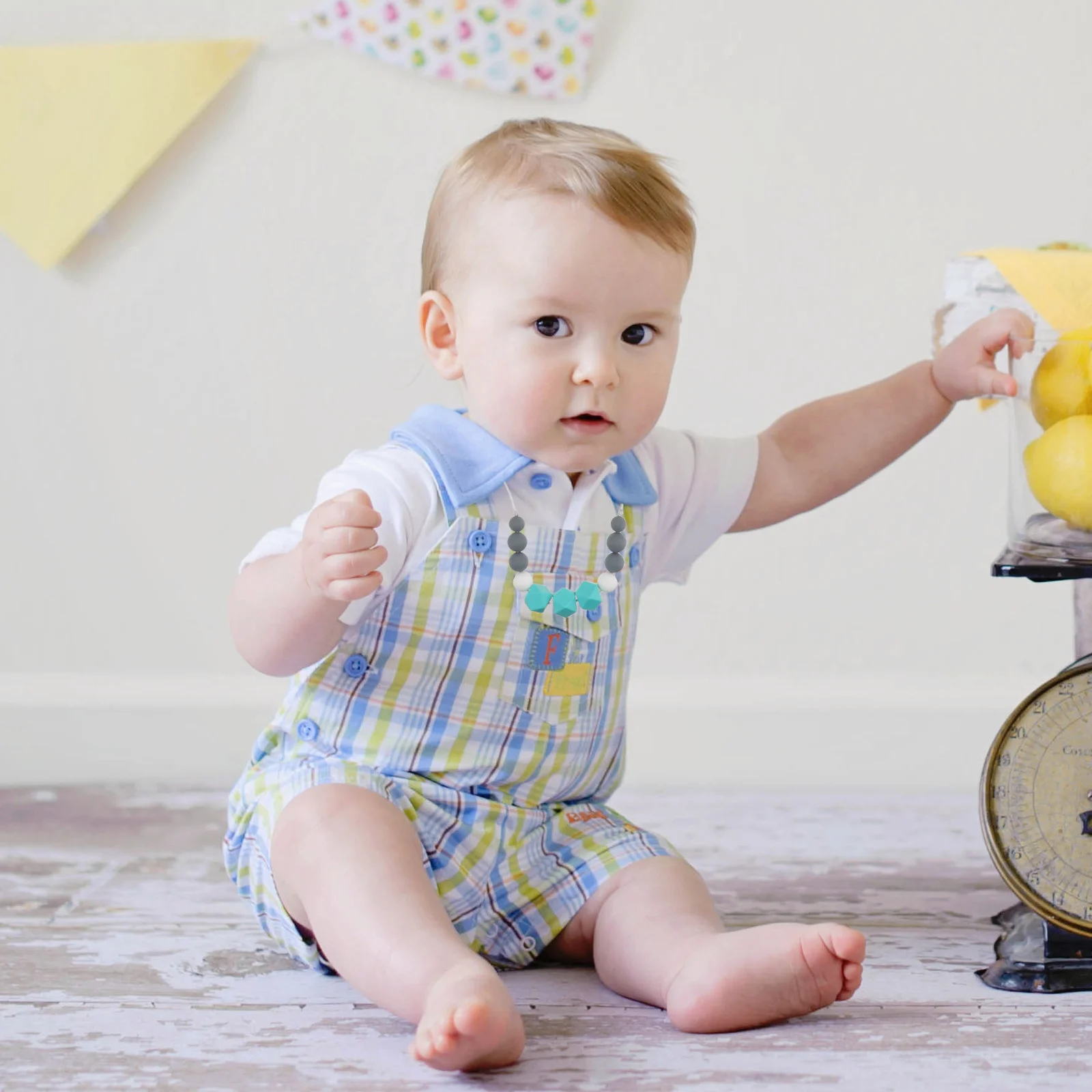 

Colorful Food Grade Baby Teething Necklace Nontoxic Silicone Beads for Mom Durable Safe Chic Baby Teething Beads