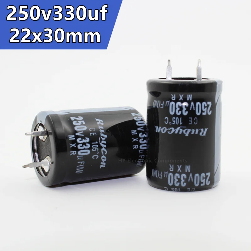 2PCS 250v330uf 22x30 mm Good quality Aluminum Electrolytic Capacitor Filter Condenser For Audio Amplifier 20% 250V 330uf