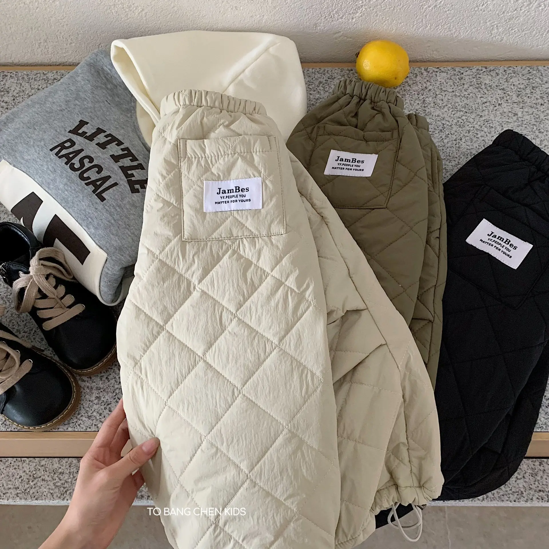 

Новые зимние штаны для маленьких мальчиков, ветрозащитные утепленные детские штаны для бега с эластичной резинкой на талии, однотонные штаны для маленьких мальчиков