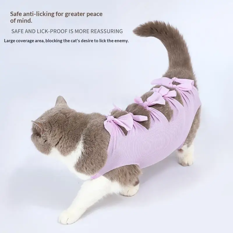 Adjustable Cat Wound Protective Clothes Pet Supplies Pet Neu