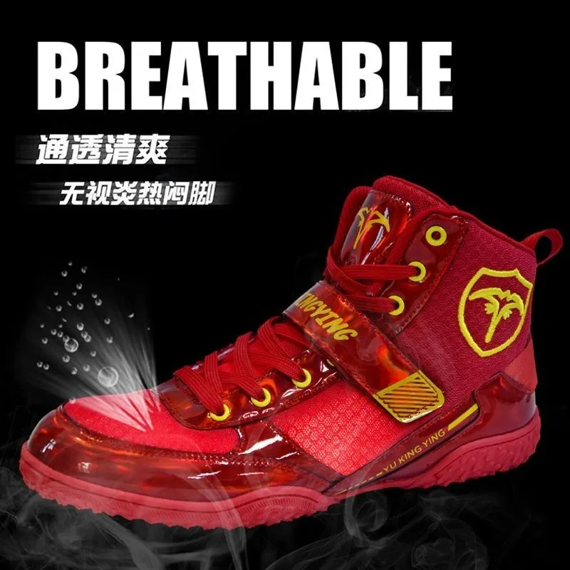 

2026 Luxury Brand Wrestling Shoes Men Black White Boxing Shoes For Mens Designer Fighting Shoe Man Anti Slip Gym Training Shoes