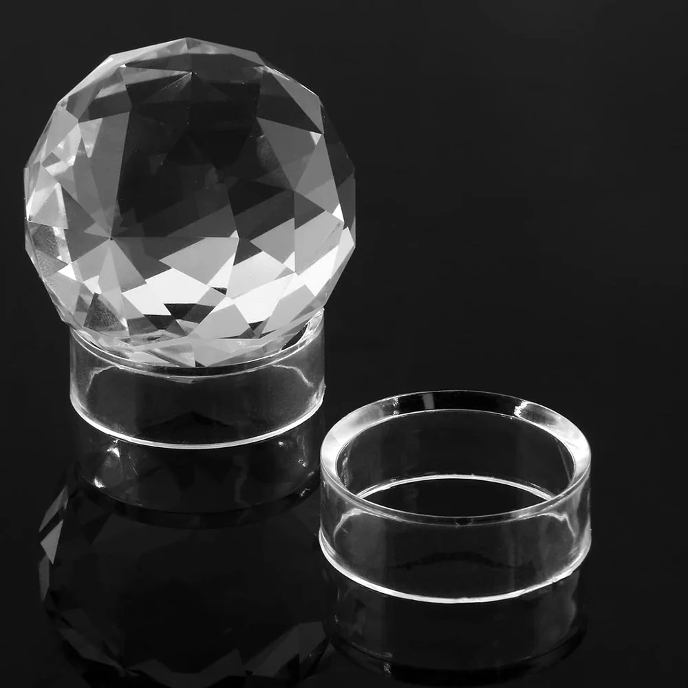 Clear Acrylic Sphere Stand Crystal Ball Base Hollow Cylindrical Base Tennis Ball Golf Ball Jade Egg Display Stands Desktop Decor