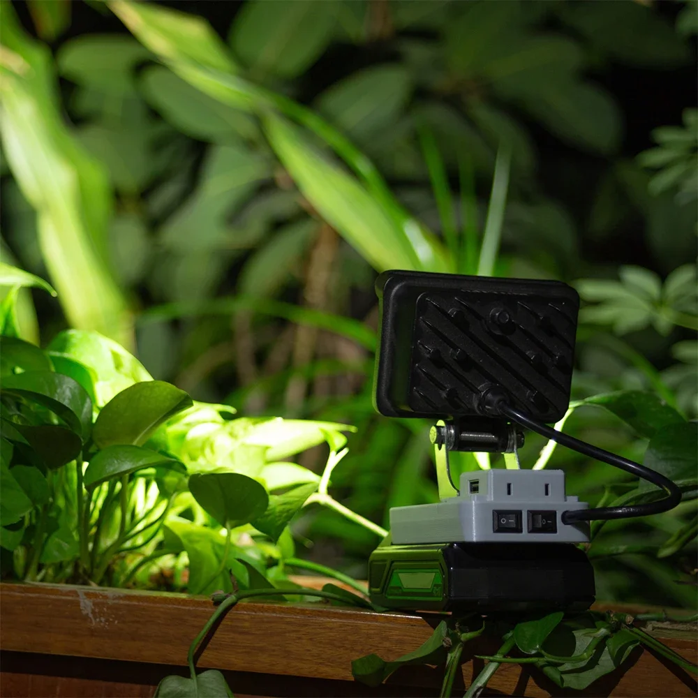 Portable LED Work Light For Greenworks 24V Lithium Battery Outdoor Wireless w/USB Workshop Work Camping Flashlight