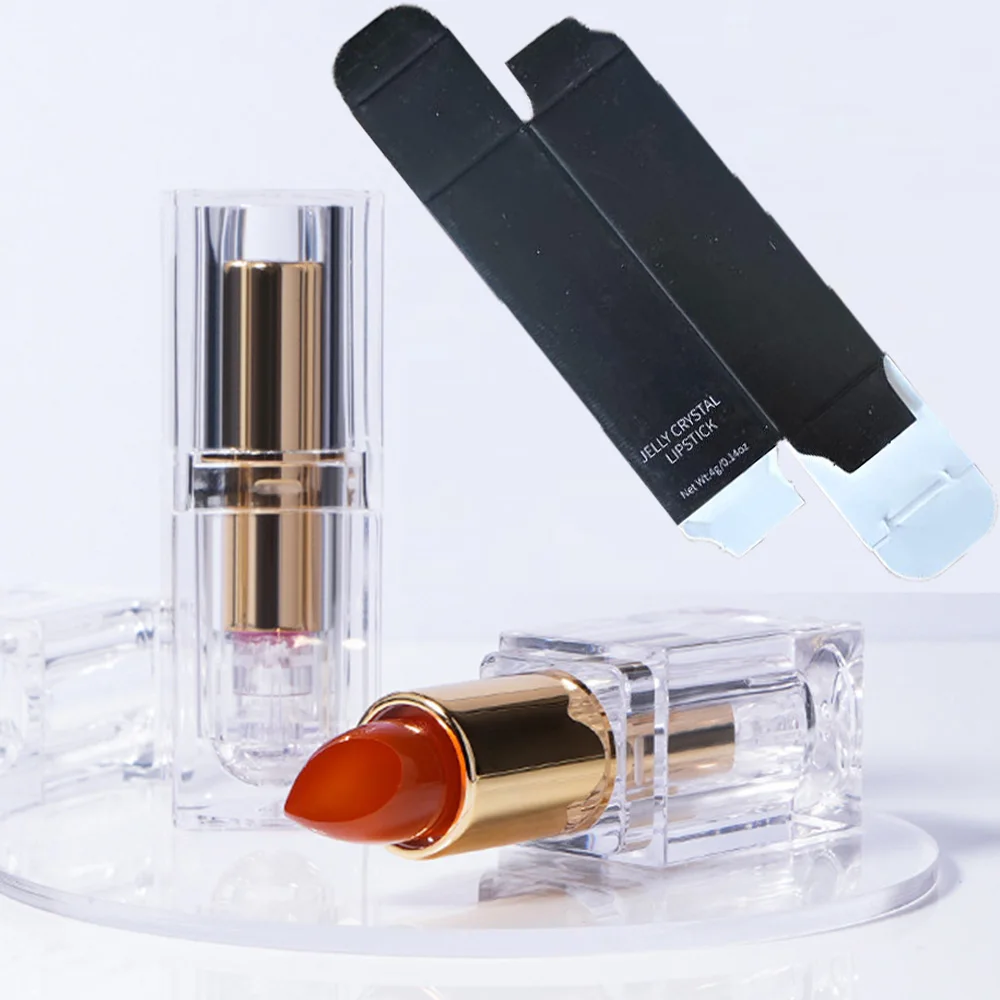 Private Label Color Changing Lip Balm Custom Logo Jelly Smooth Moisture Non Fading Transparent Gold Tube Makeup Wholesale