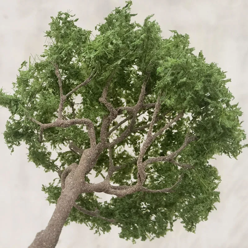 Micro Landscape Wire Model Tree Plastic Leaf-Shaped Tree Powder diorama Field Military Sand Table Model Train Railway Layout