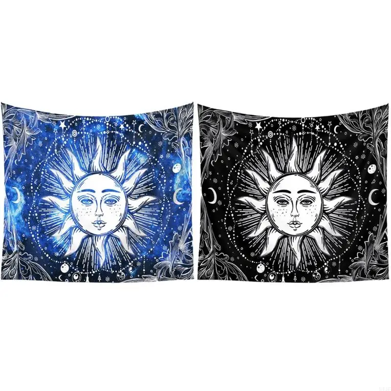 

U1JC Tarot Tablecloth Diving Altage Altar Psycheedelic Wall Tabletry Cover Table