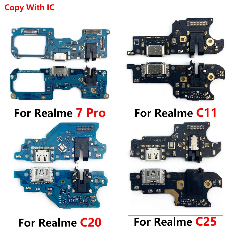 10Pcs，NEW USB Charger Port Jack Connector Flex Charging Board Module For OPPO Realme C12 C15 C21 7 6 6i 5 5i 3 Pro C11 C20 C25