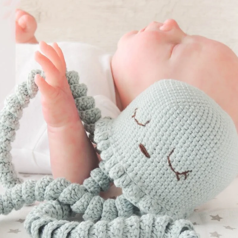 Cute Crochet Octopus Toy for Preemie, Amigurumi Octopus for Infant Baby Shower Gift, Sea Creature Toy