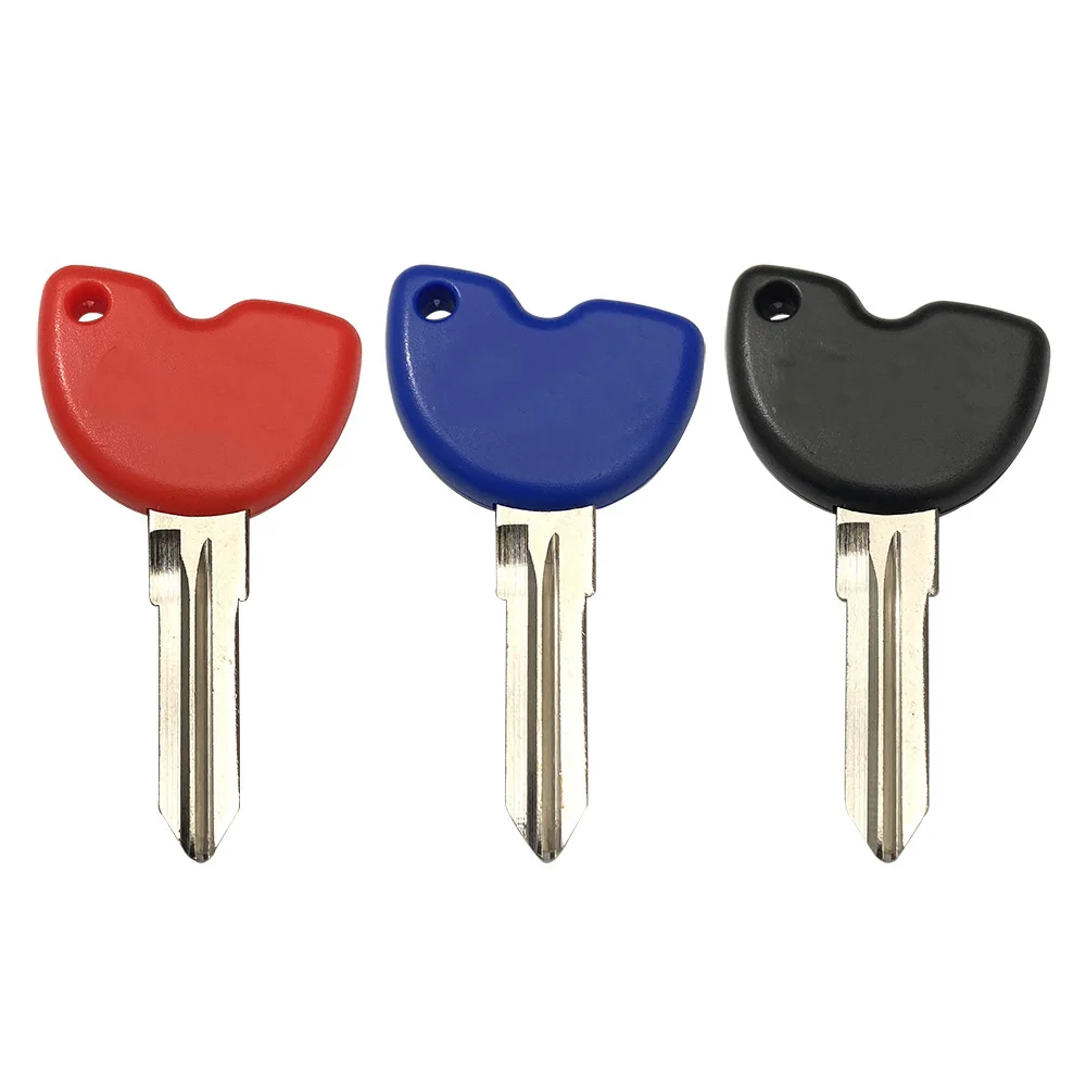 Uncut Blank Motorcycle Key For Vespa GTS GTV Sprint Primavera LX LXV 125 150 250 300 Piaggio 3VTE,With Chip Slot Red Blue Black