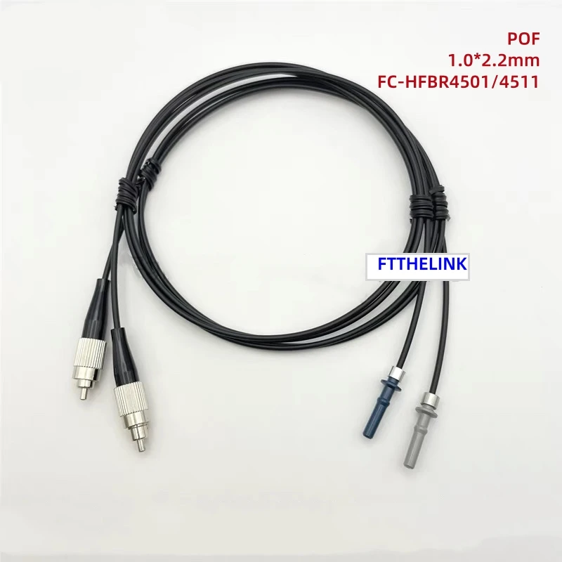 

fiber optic jumper FC-HFBR4501/4511 duplex 1000um 1m 3m 5m 1.0x2.2mm plastic optical fibre POF patch cords DX 2pcs