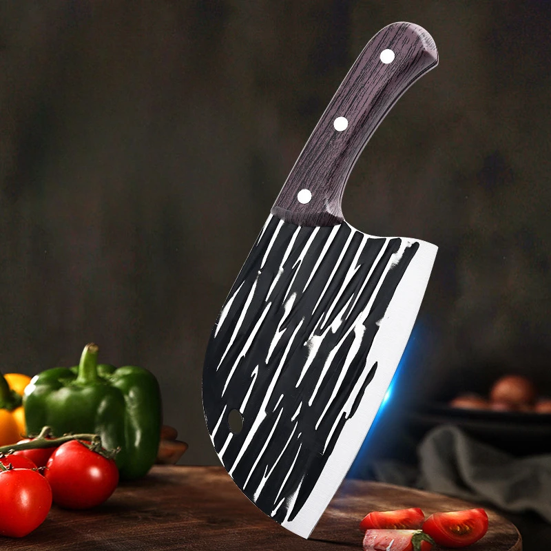 New Internet Celebrity Knife Forged Hammer Fish Head Knife Kitchen Household Stainless Steel Kitchen Knife Super Sharp Slice