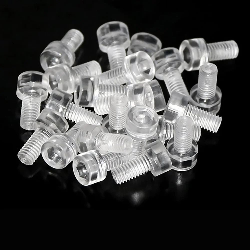 5-50pcs PC Transparent Plastic Cup Socket Head Hex Screw M3 M4 M5 M6 M8 M10 Cylindrical Allen Key Head Insulated Acrylic Bolt