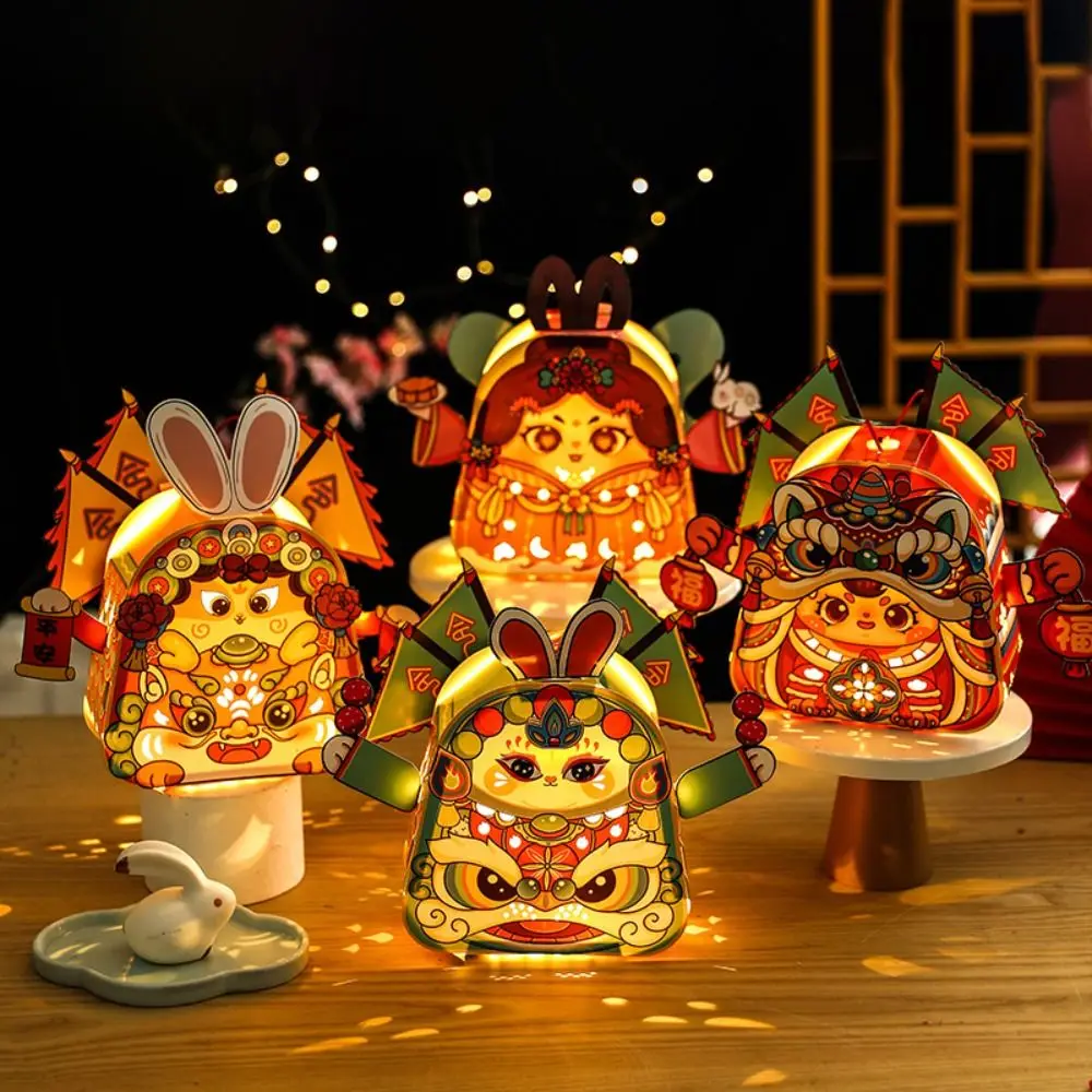 

Cartoon Dragon National Tide Lantern Rabbit Diy Spring Festival Lights Irregular Shape Chinese Style Dragon Year Lantern