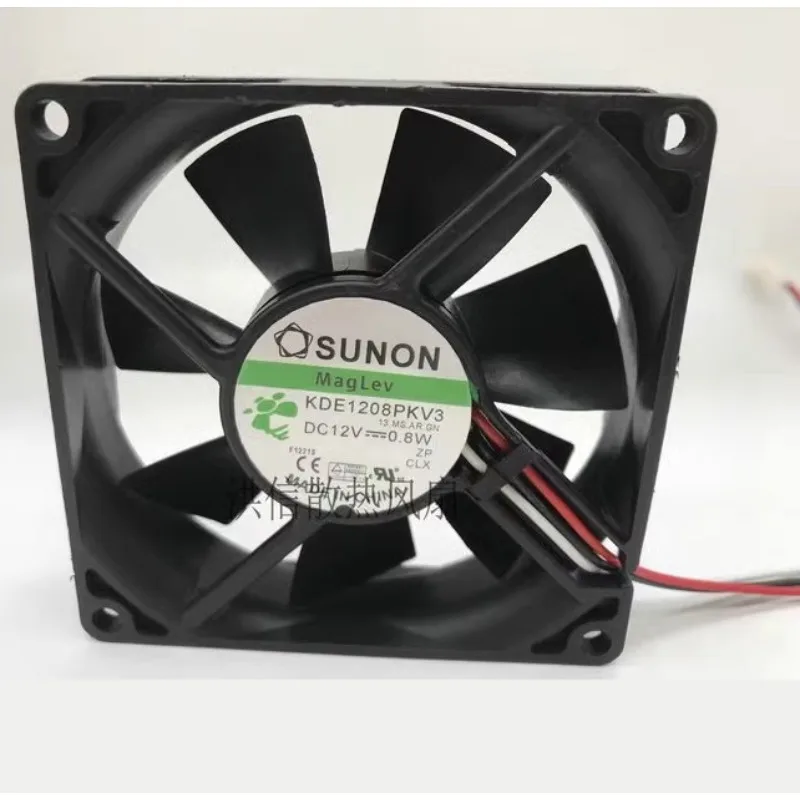 New Cooer Fan for SUNON KDE1208PKV3 12V 0.8W 8CM 8020 3-wire Cooling Fan 80*80*20MM