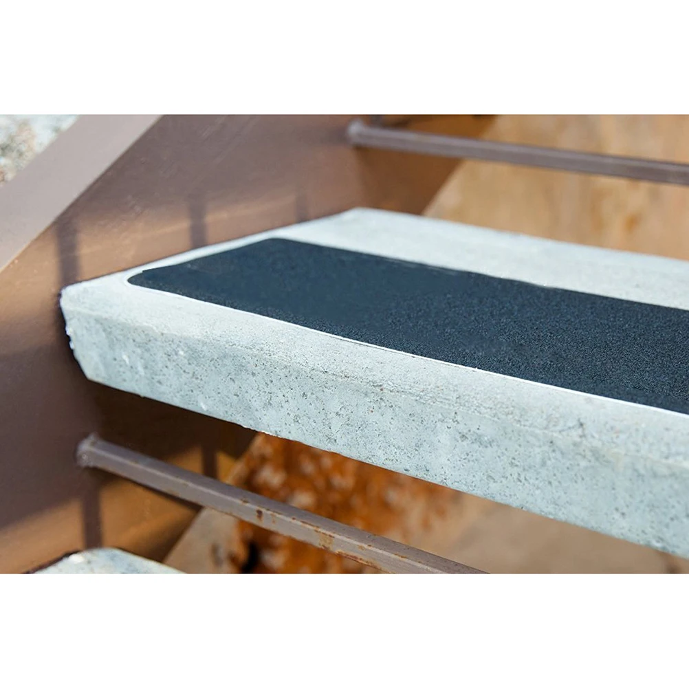 

5Pcs Stairs Decking Anti Tape Non Slip Strips Black Sand Surface Easy to Use Portable Antislip Strip Stairs Grip Strips