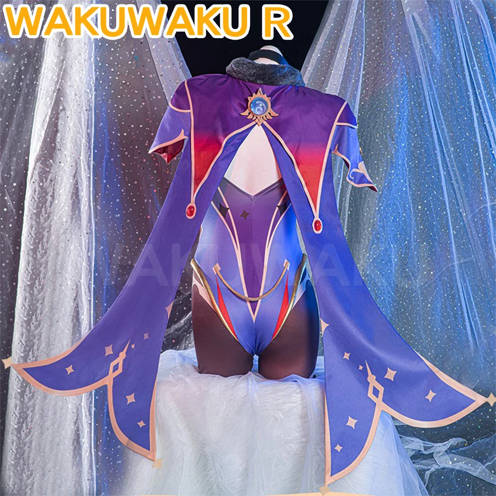IN STOCK Mona Cosplay Costume Game Genshin Impact【XS-2XL】WakuWaku-R Women Halloween Mona Megistus Cosplay Plus Size