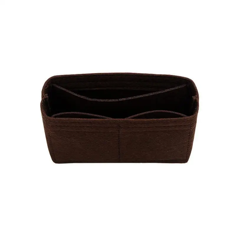 1/2 قطعة ورأى العصرية إدراج مقسم حقيبة ماكياج المنظمون بطانة مثالية للعلامة التجارية حقائب اليد النسائية حقائب مستحضرات التجميل حقيبة الملحقات #5