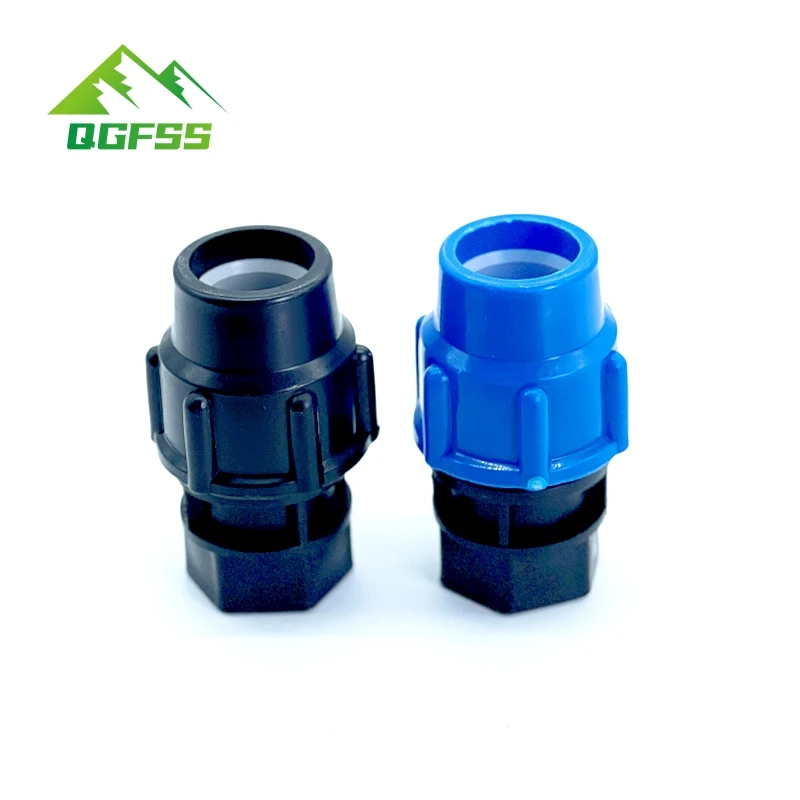 

Plastic PE Tap Water Irrigation Water Pipe Quick Connector Female Thread to Pipe 20mm 25mm 32mm 40mm 50mm 63mm