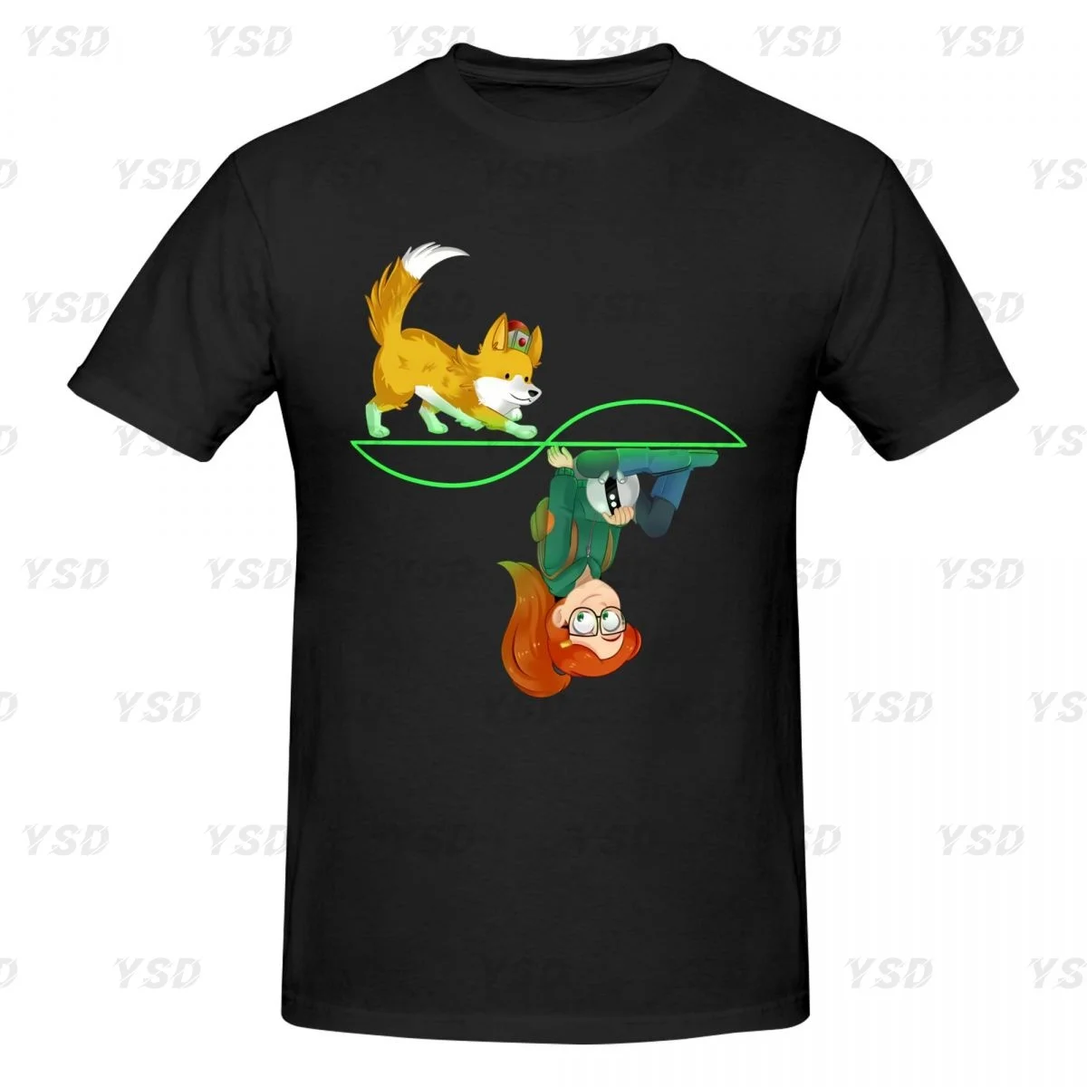 Das eng anliegende Sport-Baumwoll-T-Shirt „The Infinity Train“ für Herren, bequemes, übergroßes T-Shirt