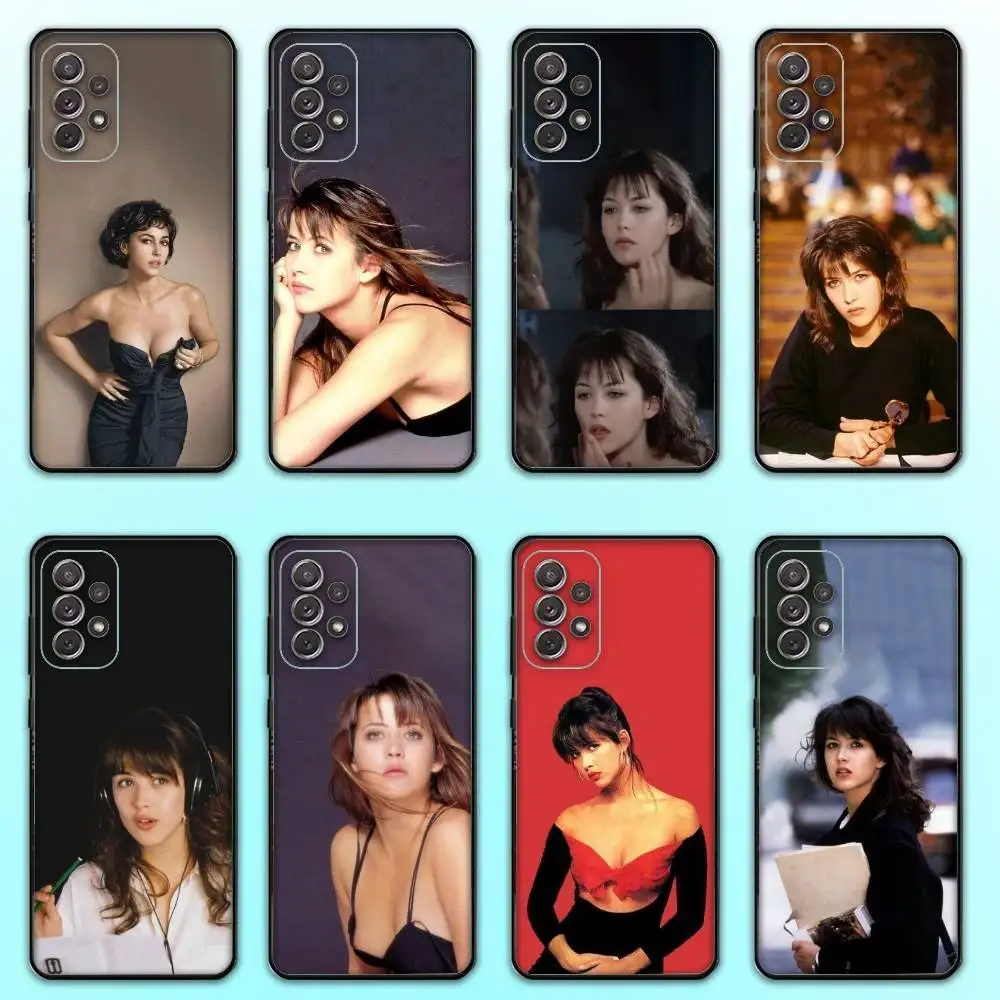 

S-Sophie M-Marceau Phone Case For Samsung S 25,24,23,22,30,21,10,9,Ultra,Plus,Lite,FE,4,5 G Soft Black Case