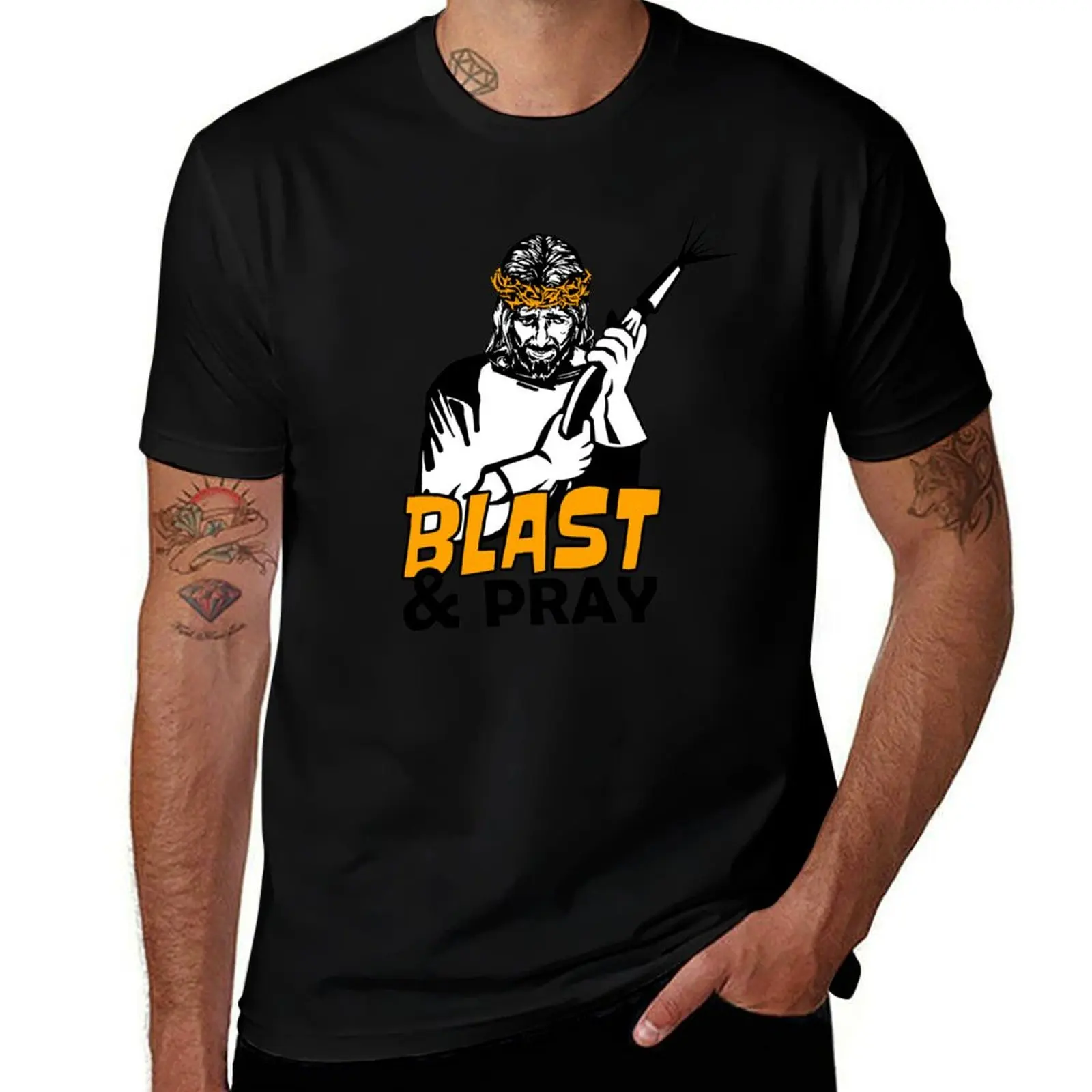 Blast and Pray; Sandblasting; T-Shirt t shirts designer T-Shirt