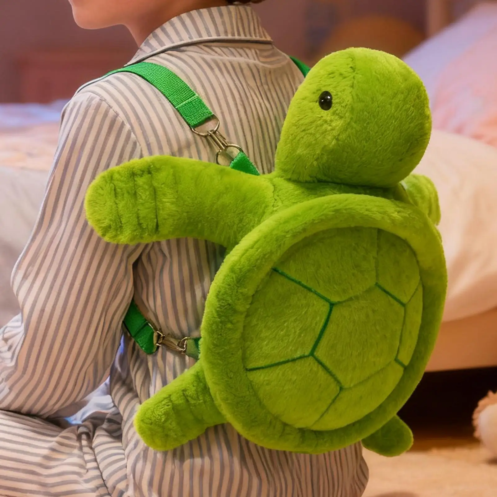 حقيبة ظهر على شكل سلحفاة من القطيفة اللطيفة على شكل سلحفاة لطيفة لوقت اللعب والسفر العائلي والمهرجانات اليومية والمدرسة وأعياد الميلاد في الهواء الطلق