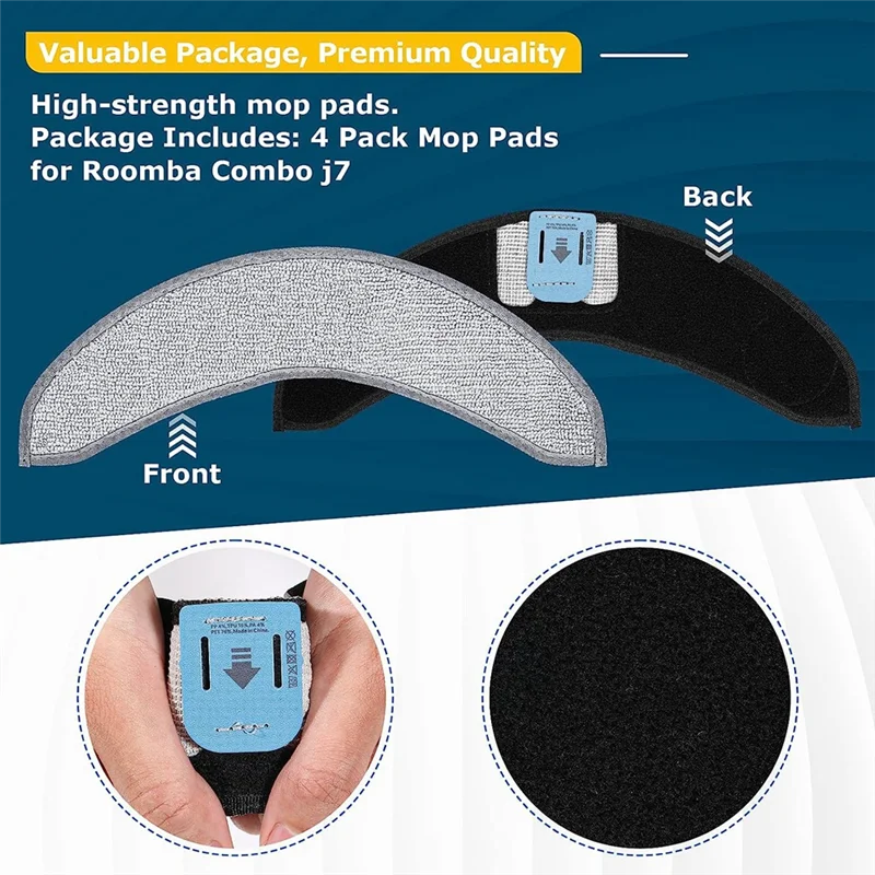 

BAAG-12PCS Rubber Brushes HEPA Filters Side Brush Mop Cloth For Irobot Roomba Combo J7+ Robotic Vacuum Cleaner Spare Parts