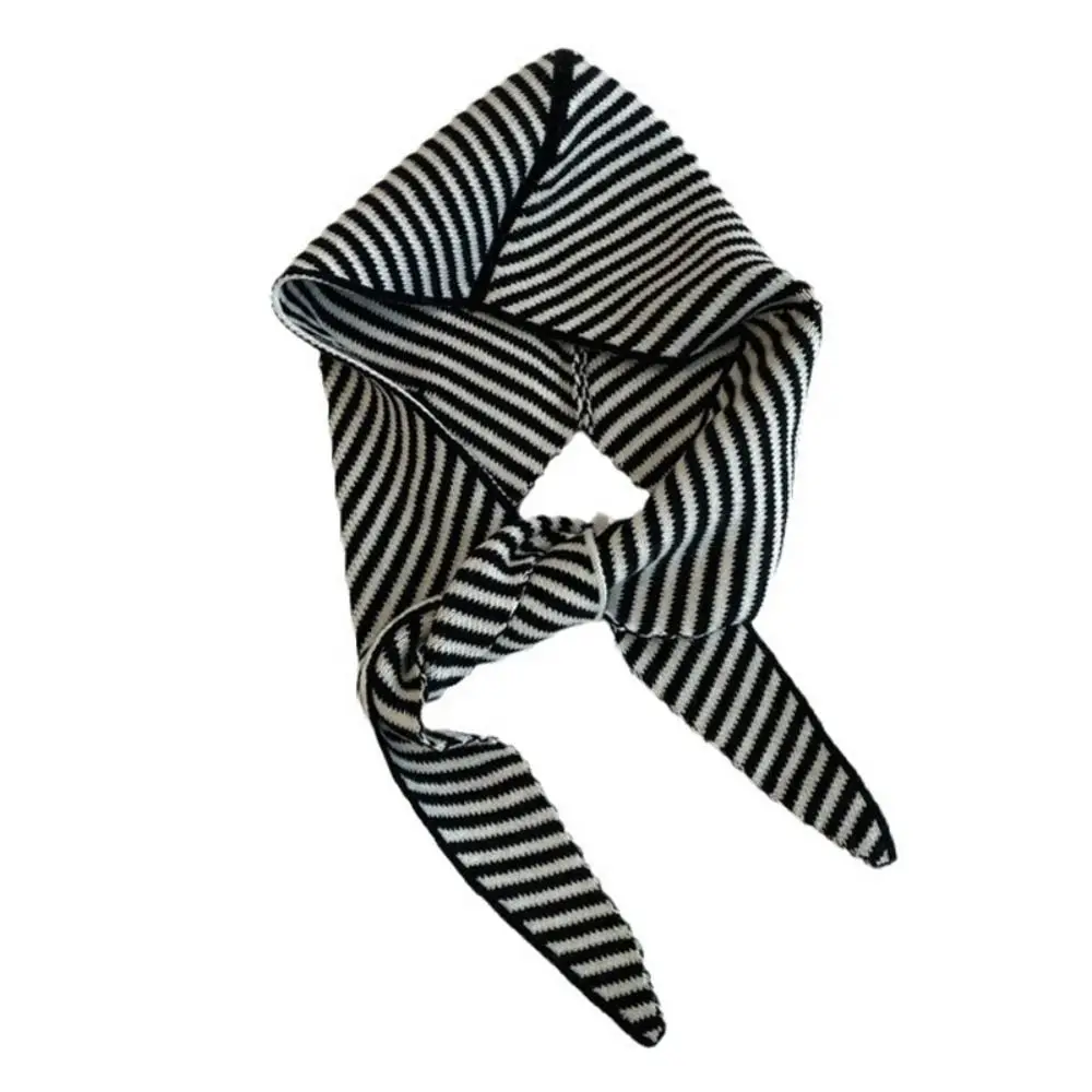 النسخة الكورية مخطط وشاح قبعة محبوك الدافئة غزل الصوف مقنعين قبعة الرقبة أدفأ يندبروف شال الرقبة قبعة الأنشطة في الهواء الطلق