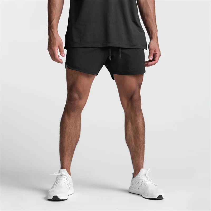 New Men\'s Shorts Single layer Woven Quick Drying Solid Color Running shorts men jogger Summer Fitness Sports Training shorts