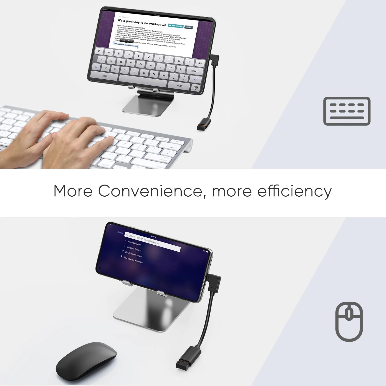 Adaptor CableCreation Tipe C ke USB 3.0, Kabel Adaptor OTG USB C Male ke USB A Female 90 Derajat